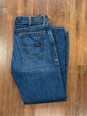 Ariat Men's FR M3 Loose Fit Basic Stackable Straight Leg Work Jeans Sz 33x34